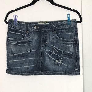 Tyte Jean mini skirt Star detail distressed size 7